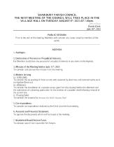 SHAWBURY PARISH COUNCIL -agenda August 2023